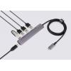Renkforce RF-6700798 USB Hub 4 porty USB-A USB 3.2 Gen2 10 GBit/s s konektorem USB C, s hliníkovým krytem, Nabíjecí přípojka USB-C® PD vesmírná šedá