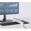 Renkforce RF-6700798 USB Hub 4 porty USB-A USB 3.2 Gen2 10 GBit/s s konektorem USB C, s hliníkovým krytem, Nabíjecí přípojka USB-C® PD vesmírná šedá