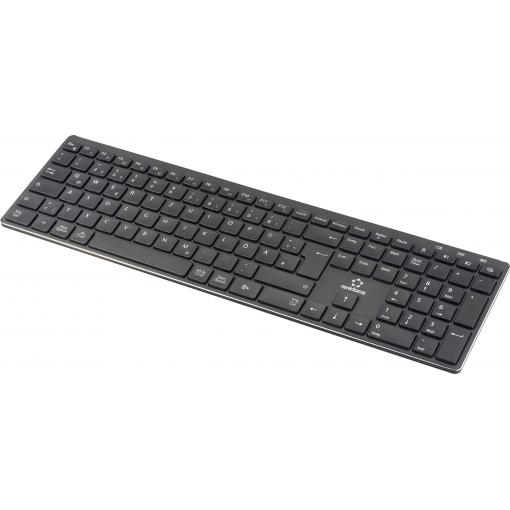 Renkforce RF-ARKB-400 Bluetooth® klávesnice německá, QWERTZ černá nabíjecí
