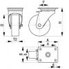 Blickle 945710 LEX-PO 150G-FI-ELS Nerezové otočné pojezdové kolečko Ø kola: 150 mm nosnost (max.): 300 kg 1 ks