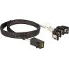 Delock pevný disk kabel [1x Mini SAS zásuvka (SFF-8643) - 4x SATA zástrčka 7-pólová] 0.50 m černá