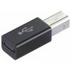 Renkforce USB 2.0 konektor [1x Zásuvka USB 2.0 C - 1x USB 2.0 zástrčka B] USB-C® Female to USB B Male converter connector, Black