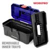 WorkPro 410 x 230 x 205 mm WP283001 box na nářadí, modrá, černá