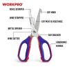 WorkPro WP214006 nůžky pro domácnost 255 mm
