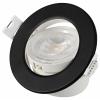 Sygonix SY-6418012 LED vestavné svítidlo, LED, LED, 5.5 W, černá, sada 3 ks