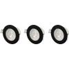 Sygonix SY-6418010 LED vestavné svítidlo, LED, LED, 5.5 W, černá, sada 3 ks