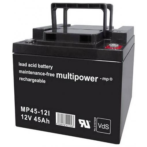 multipower MP45-12I MP45-12 olověný akumulátor 12 V 45 Ah olověný se skelným rounem (š x v x h) 199 x 171 x 166 mm šroubované M6 bezúdržbové, nepatrné