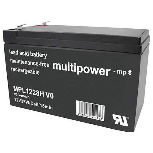 multipower MPL1228H-V0 150131 olověný akumulátor 12 V 7.2 Ah olověný se skelným rounem (š x v x h) 65 x 102 x 151 mm plochý konektor 6,35 mm bezúdržbové,