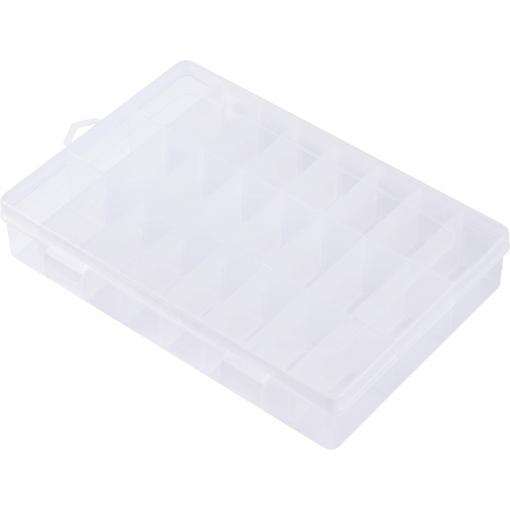 TRU COMPONENTS TC-ERB-9049 krabička na malé součástky (d x š x v) 210 x 140 x 38 mm přihrádek: 24 variabilní rozčlenění Obsah 1 ks