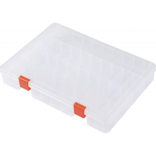TRU COMPONENTS krabička na malé součástky (d x š x v) 250 x 190 x 40 mm přihrádek: 36 variabilní rozčlenění, Vč. rukojeti Obsah 1 ks
