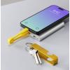 Renkforce USB kabel USB 2.0 USB-A zástrčka, USB-C ® zástrčka 0.15 m žlutá Přívěsek na klíče, Otvírák lahví RF-6721080