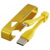 Renkforce USB kabel USB 2.0 USB-A zástrčka, USB-C ® zástrčka 0.15 m žlutá Přívěsek na klíče, Otvírák lahví RF-6721080