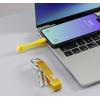 Renkforce USB kabel USB 2.0 USB-C ® zástrčka 0.15 m žlutá Přívěsek na klíče, Otvírák lahví RF-6721082