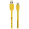 Renkforce USB kabel USB 2.0 USB-C ® zástrčka, USB-A zástrčka 1.00 m žlutá Rozměr potisku (metrický) RF-6721076