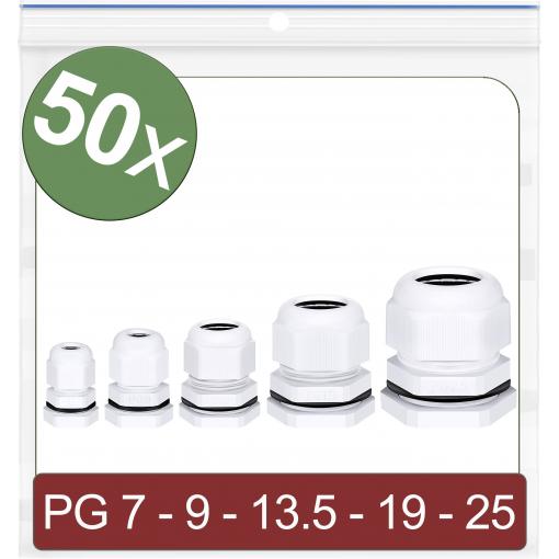 Quadrios 24CA413 kabelová průchodka, 24CA413, od 3.5 mm, do 25 mm, 50 ks