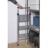 TOOLCRAFT TO-10104639 Slitina hliníku dvojité pevné schůdky skládací, Montáž bez nářadí stříbrná EN 14183 3.9 kg