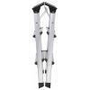 TOOLCRAFT TO-10104642 Slitina hliníku stupňovitý dvojitý žebřík skládací, Montáž bez nářadí stříbrná EN 14183 2.87 kg