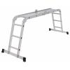 TOOLCRAFT TO-10104645 hliník víceúčelový žebřík skládací max.prac. výška: 4.3 m stříbrná 15.7 kg