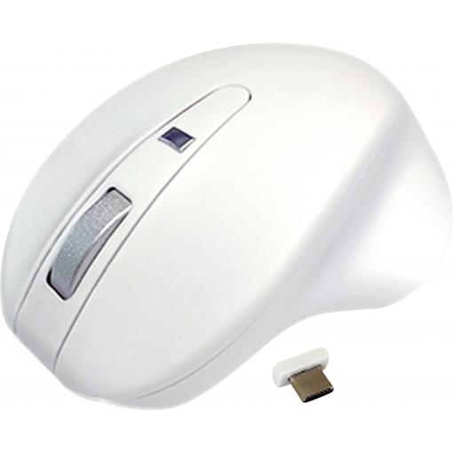 Matias M20DCW optická ergonomická myš, přenos bezdrátový, 4 tlačítko, 1000 dpi, 1600 dpi, bílá