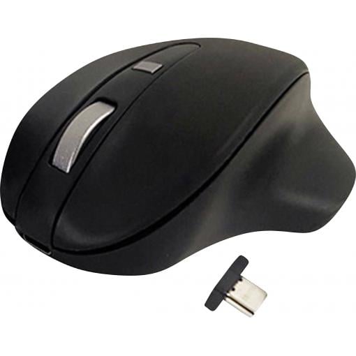 Matias M20DCBB optická ergonomická myš, přenos bezdrátový, 4 tlačítko, 1000 dpi, 1600 dpi, černá