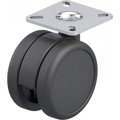 Blickle 845013 LKDB-PUA 75G-P23 Dvojité plastové otočné pojezdové kolečko Ø kola: 75 mm nosnost (max.): 75 kg 1 ks