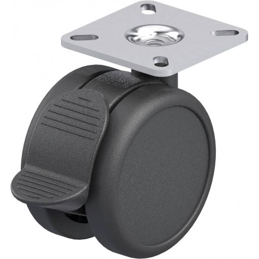 Blickle 845015 LKDB-PUA 75G-RA-P23 Dvojité plastové otočné pojezdové kolečko Ø kola: 75 mm nosnost (max.): 75 kg 1 ks