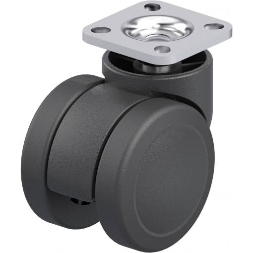 Blickle 842675 LKDB-PUA 50G-P20 Dvojité plastové otočné pojezdové kolečko Ø kola: 50 mm nosnost (max.): 50 kg 1 ks