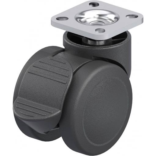 Blickle 842676 LKDB-PUA 50G-RA-P20 Dvojité plastové otočné pojezdové kolečko Ø kola: 50 mm nosnost (max.): 50 kg 1 ks