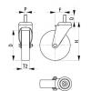 Blickle 743311 LWG-TPA 126KF-GS12 Plastové otočné pojezdové kolečko Ø kola: 125 mm nosnost (max.): 110 kg 1 ks