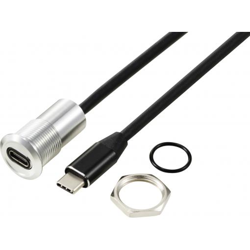 TRU COMPONENTS TC-13376324 Připojovací kabel USB-C 100 cm, 1 ks