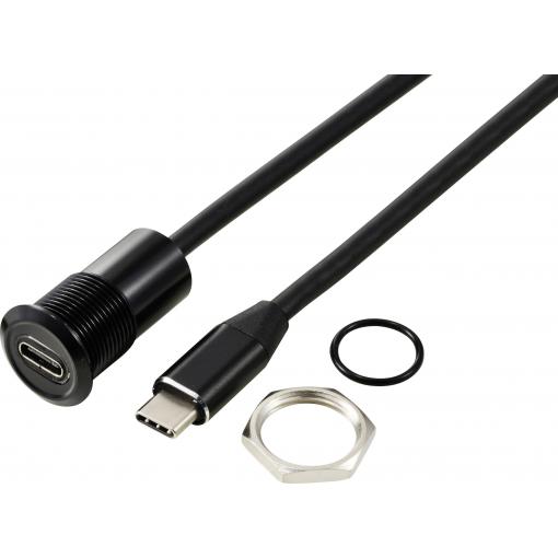 TRU COMPONENTS TC-13376328 Připojovací kabel USB-C 100 cm, 1 ks