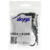 Akyga AK-AD-13 USB Hub 4 porty USB-A USB 2.0 480 MBit/s černá AK-AD-13