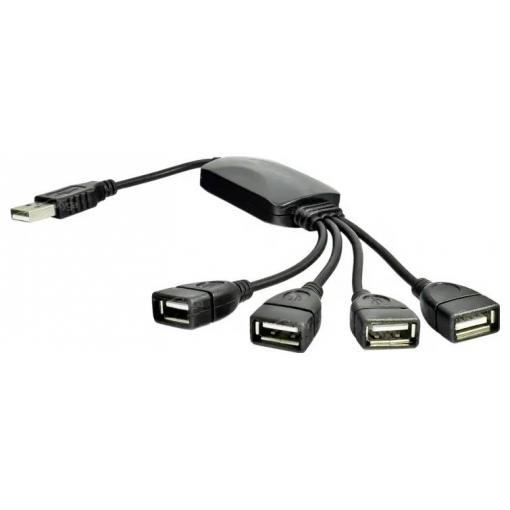 Akyga AK-AD-13 USB Hub 4 porty USB-A USB 2.0 480 MBit/s černá AK-AD-13