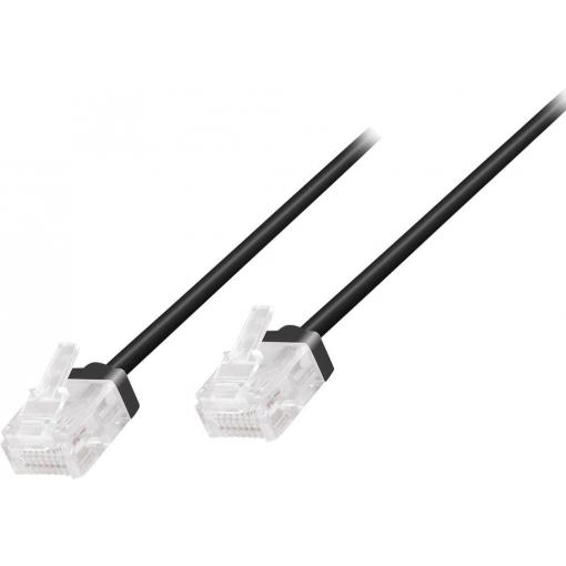 LogiLink CQ3113U RJ45 síťové kabely, propojovací kabely CAT 6A U/UTP 20.00 m černá extrémně tenký , flexibilní provedení, samozhášecí, bez halogenů 1 ks