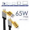 Akyga USB kabel USB 2.0 USB-A zástrčka, USB-C ® zástrčka, Apple Lightning konektor 1 m šedá Textilní plášť, mechanická odolnost, ploché provedení AK-USB-57