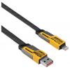 Akyga USB kabel USB 2.0 USB-A zástrčka, USB-C ® zástrčka, Apple Lightning konektor 1 m šedá Textilní plášť, mechanická odolnost, ploché provedení AK-USB-57