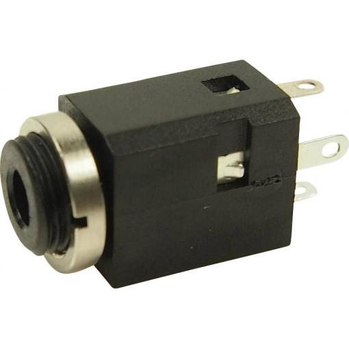 Cliff FC681374V jack konektor 3.5 mm zásuvka, vestavná vertikální Pólů: 3 stereo černá 1 ks