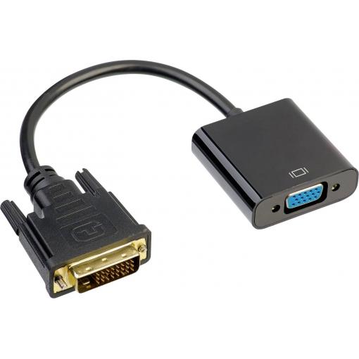 Akyga AK-AD-50 VGA / DVI adaptér [1x VGA zásuvka - 1x DVI zástrčka 24+5pólová] 15 cm