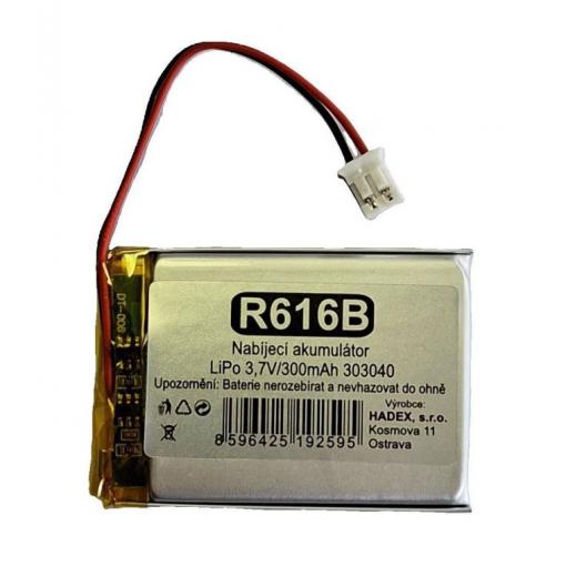 Akumulátor LiPo 3,7 V / 300 mAh 303040, JST-PH