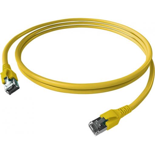Easylan CP1KYBYBY0100 RJ45 síťové kabely, propojovací kabely CAT 6A S/FTP 10.00 m žlutá dvoužilový stíněný, bez halogenů, samozhášecí 1 ks