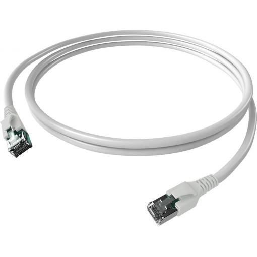 Easylan CP1KWBWBW0075 RJ45 síťové kabely, propojovací kabely CAT 6A S/FTP 7.50 m bílá dvoužilový stíněný, bez halogenů, samozhášecí 1 ks