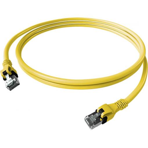 Easylan CPP1OYAYAY0020 RJ45 síťové kabely, propojovací kabely CAT 6A S/FTP 2.00 m žlutá dvoužilový stíněný, bez halogenů, samozhášecí 1 ks