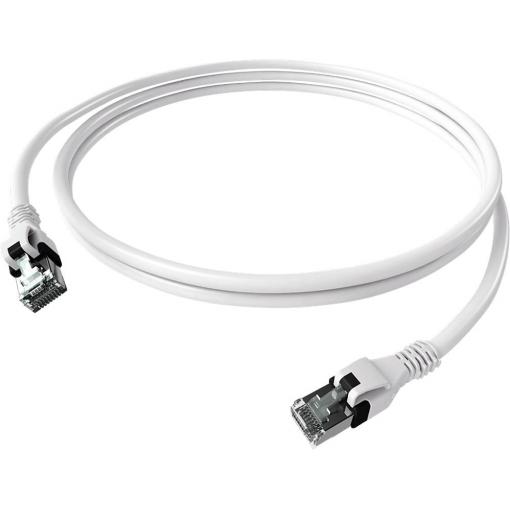 Easylan CPP1OWAWAW0075 RJ45 síťové kabely, propojovací kabely CAT 6A S/FTP 7.50 m bílá dvoužilový stíněný, bez halogenů, samozhášecí 1 ks