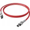 Easylan CP1ORMSMS0005 RJ45 síťové kabely, propojovací kabely CAT 6A S/FTP 0.50 m červená (jasná) dvoužilový stíněný, bez halogenů, samozhášecí 1 ks