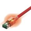 Easylan CS1ORADAD0005 RJ45 síťové kabely, propojovací kabely CAT 6A S/FTP 0.50 m červená (jasná) dvoužilový stíněný, bez halogenů, samozhášecí 1 ks