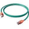 Easylan CS1OTADAD0005 RJ45 síťové kabely, propojovací kabely CAT 6A S/FTP 0.5 m tyrkysová dvoužilový stíněný, bez halogenů, samozhášecí 1 ks