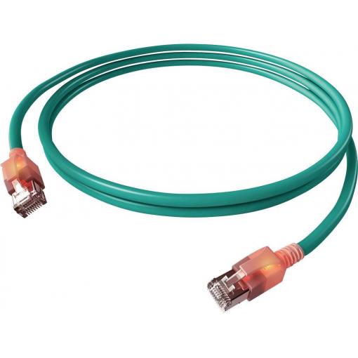 Easylan CS1OTADAD0015 RJ45 síťové kabely, propojovací kabely CAT 6A S/FTP 1.50 m tyrkysová dvoužilový stíněný, bez halogenů, samozhášecí 1 ks