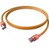 Easylan CS1OOADAD0030 RJ45 síťové kabely, propojovací kabely CAT 6A S/FTP 3.00 m oranžová dvoužilový stíněný, bez halogenů, samozhášecí 1 ks