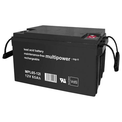 multipower MPL65-12I 146666 olověný akumulátor 12 V 65 Ah olověný se skelným rounem (š x v x h) 350 x 179 x 167 mm šroubované M6 bezúdržbové, nepatrné