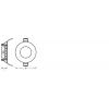 OSRAM HOMELIGHTING 4099854445385 Downlight Slim 85mm 4.5W 6500K LED stropní svítidlo, 4.50 W, bílá